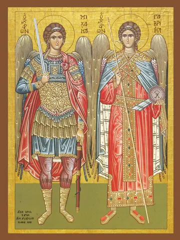 Icon of Michael and Gabriel, Archangels - S390