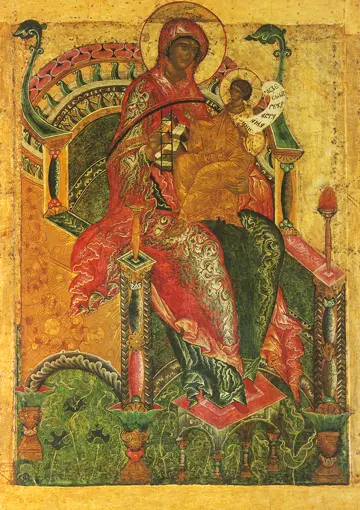 Icon of the Theotokos "Stone Cut From Mountain" - T107