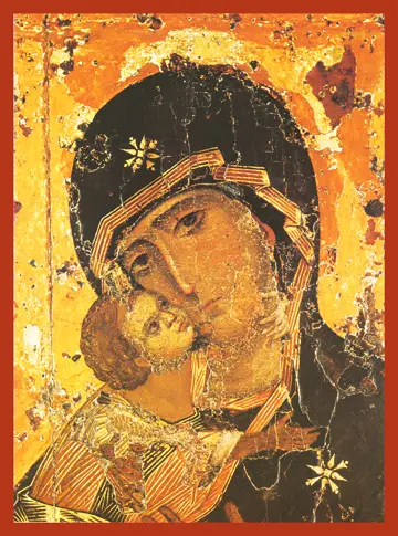 Icon of the Theotokos of Vladimir (Detail) – T23
